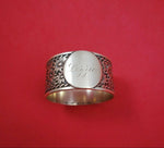 Shiebler Sterling Silver Napkin Ring with Floral Design #209 1 3/4" x 5/8"
