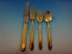Wild Flower Gold by Royal Crest Sterling Silver Flatware Service Set 12 Vermeil