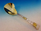 Lap Over Edge by Tiffany Sterling Silver Kidney Berry Spoon applied Bug & Leaves