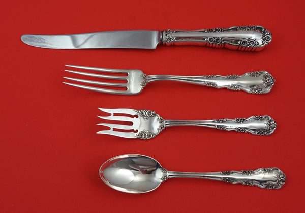 Wild Rose Old by International Sterling Silver Dinner Size Place Setting(s) 4pc