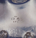 Georg Jensen Early 830 Silver Inkwell #142 Art Nouveau Floral Motif (#4596)