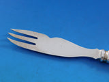 Lap Over Edge Acid Etched by Tiffany Sterling Melon Fork / Knife Leaves 8 1/8"