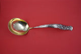 Flora by Shiebler Sterling Silver Soup Ladle w/ garden lily GW 11 3/8"