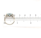 14k White Gold 2.86ct Genuine Natural Aquamarine and Diamond Ring (#J6147)