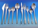 Designer Mixed Stainless Steel Flatware Set #2 Service 62 Pieces Modern Unused