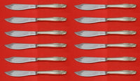 Stradivari by Wallace Sterling Silver Fish Knife Custom Set 12 pcs 8 1/4"