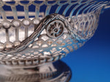 English Georgian Sterling Silver Basket with Swing Handle Pierced Ribbon (#8388)
