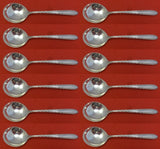 Silver Flutes by Towle Sterling Silver Cream Soup Spoon Set of 12 pcs 6 1/2"