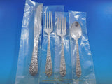 Bridal Bouquet by Alvin Sterling Silver Flatware Set for 8 Service 54 pieces New