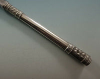 Aegean Weave Plain by Wallace Sterling Silver Master Butter Hollow Handle 7 1/4"