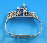 Labors of Cupid .835 Silver Napkin Ring w/ Child and Squirrel Made in W. Germany