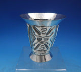 Sterling Silver Vase Handwrought with Faces 4 5/8" x 4 5/8" 6.4 ozt. (#6531)