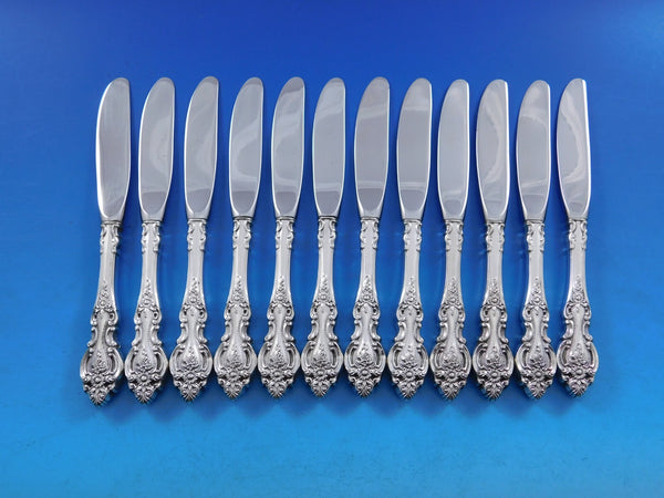 Grand Victorian by Wallace Sterling Silver Butter Spreader HH Modern Set of 12