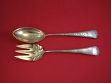 Clematis by Gorham Sterling Silver Salad Serving Set 2-piece Fluted GW 11"