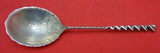 Square Twist #5 by Whiting Sterling Silver Preserve Spoon Flower in Bowl 7 1/2"