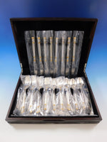 Aegean Weave Gold by Wallace Sterling Silver Flatware Set 8 Service 32 pcs New