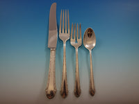 Chased Romantique by Alvin Sterling Silver Flatware Set 12 Service 91 pcs Dinner