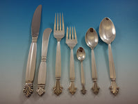 Acanthus by Georg Jensen Sterling Silver Flatware Set 12 Service 93 Pcs Dinner