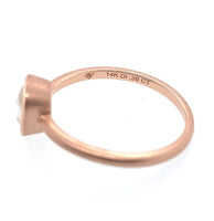 14k Rose Gold .39ct Champagne Genuine Natural Diamond Ring Size 6.25 (#J6023)