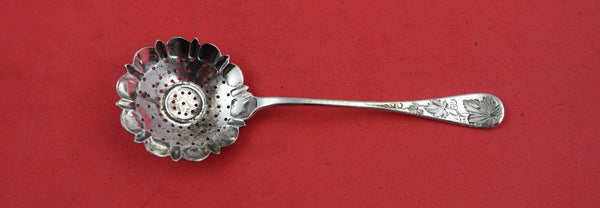 King William Engraved By Tiffany and Co Sterling Sugar Sifter w/leaves 5 3/4"