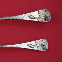Duhme Sterling Silver Fish Serving Set GW Applied Fish Hammered Aesthetic
