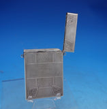 Albert Coles Coin Silver Card Case Engine Turned Engraved w/Loops #225 (#6811-2)