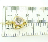 14k Yellow Gold Heart 2.39ct Pink Genuine Natural Morganite Pendant (#J0768)
