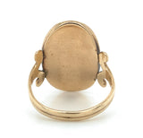 10k Yellow Gold Banded Genuine Natural Agate Ring Size 5 Jewelry (#J7271)