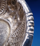 Charles Stuart Harris English Victorian Sterling Silver Bowl Oval Flowers #8424