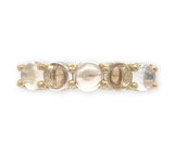 14k Yellow Gold Genuine Natural Moonstone Five-Stone Band Ring Size 6.75 #J6801
