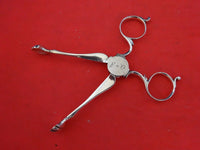 English Sterling Silver Sugar Nips Scissor Style Early Pre 1800 Worn Marks 4 5/8