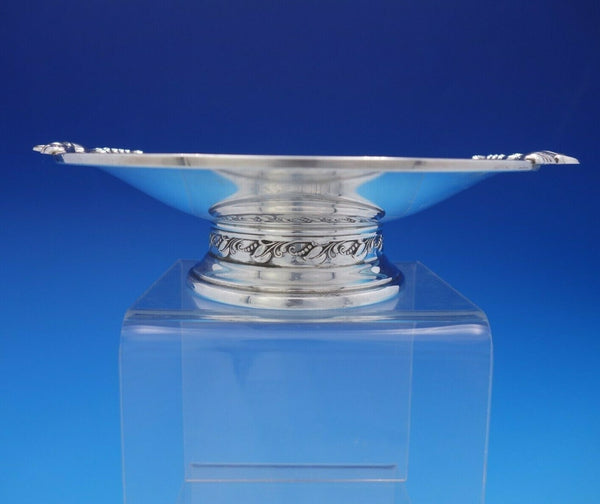 Quaker Silver Co Sterling Silver Compote w/ Leaf Beads Mid-Century #8822 (#3769)