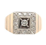 10k Yellow Gold Genuine Natural Diamond Men's Ring Size 13.25 Jewelry (#J7494)