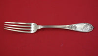 French Sterling Silver Dinner Fork by Henin & Vivier w/ laurel branch 8 1/2"