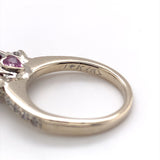 14k White Gold .97ct Grape Genuine Natural Garnet and Diamond Ring (#J6150)