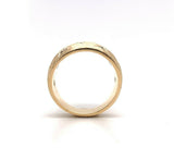 14k Yellow Gold Wide Heavy Sapphire and Diamond Band Ring (#J5438)