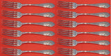 Mount Vernon by Lunt Sterling Silver Regular Fork Set of 12 pcs 7 1/4"