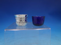 English Sterling Silver Salt Dip Master w/ Cobalt Liner #9391 London 1887 #6519