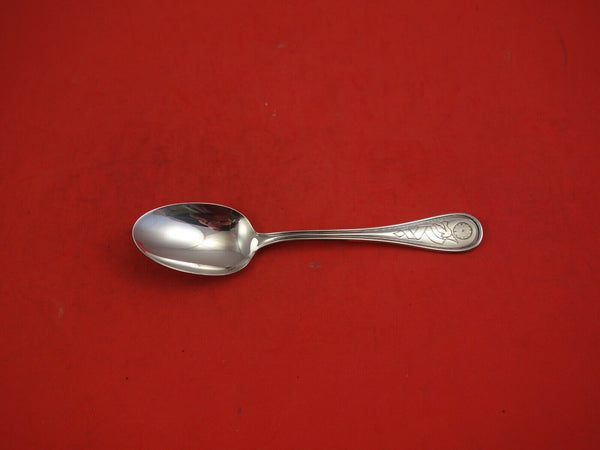 Christofle Silverplate Teaspoon Engraved w/ Dove and Ribbon 5 7/8"