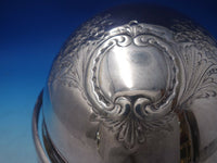 English Silver on Copper Warming Dome with Stand c. 1800 8" x 1 1/2" (#5978)