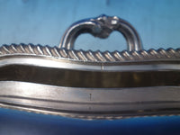 Gadroon English Silverplate Pair of Vegetable Warming Pans Vintage (#6114)
