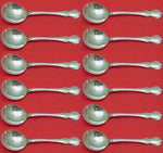 French Provincial by Towle Sterling Silver Cream Soup Spoon Set 12 pieces 6 1/4"