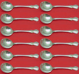 French Provincial by Towle Sterling Silver Cream Soup Spoon Set 12 pieces 6 1/4"