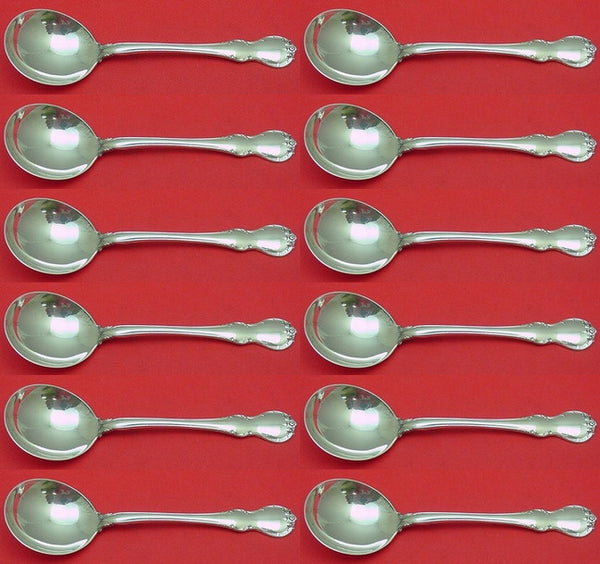 French Provincial by Towle Sterling Silver Cream Soup Spoon Set 12 pieces 6 1/4"