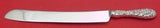 Rose by Stieff Sterling Silver Wedding Cake Knife HH w/Stainless Custom 11 3/4"
