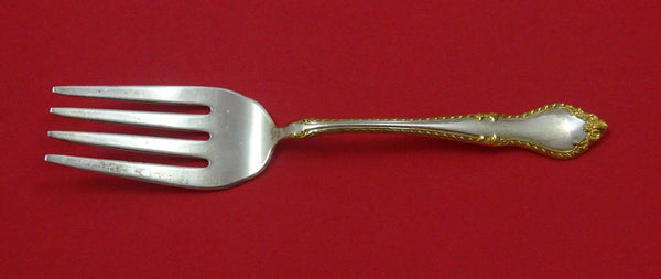 English Georgian Gold by Lunt Sterling Silver Cold Meat Fork 7 3/4" Serving
