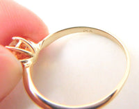 14k Solitaire Ring w/Specialty Concave Cut 1.05ct Genuine Natural Citrine #J3857