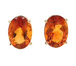 14k Yellow Gold 11.45cttw Vibrant Orange Genuine Natural Citrine Earrings #J6725