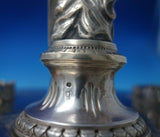 Portuguese .833 Silver Inkwell Double w/Footed Stand 3D Lady Justice (#5426)