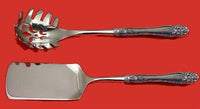 American Beauty Rose by Holmes & Edwards Plate Silverplate HHWS  Italian Set 2pc